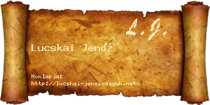 Lucskai Jenő névjegykártya